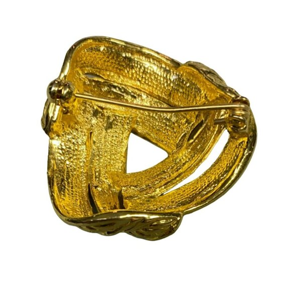 Avon Paisley, DuBarry Fifth Avenue Leaf, and Love Knot Rope Vintage Gold Tone Br - Picture 3 of 7